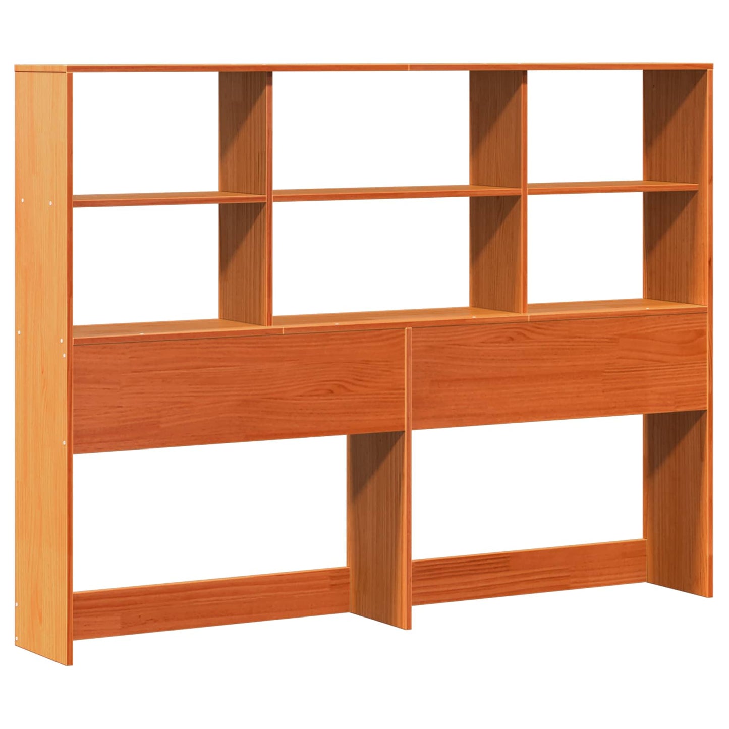 Bed Frame with Storage Headboard Wax Brown 120 x 200 cm