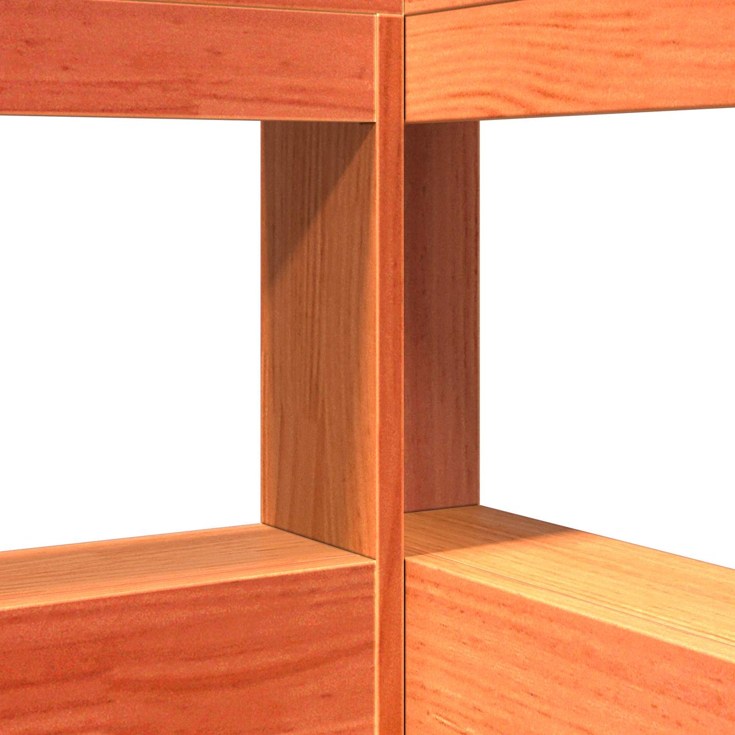 Bookcase Bed 2 pcs Wax Brown 200 x 200 cm Solid Pine Wood