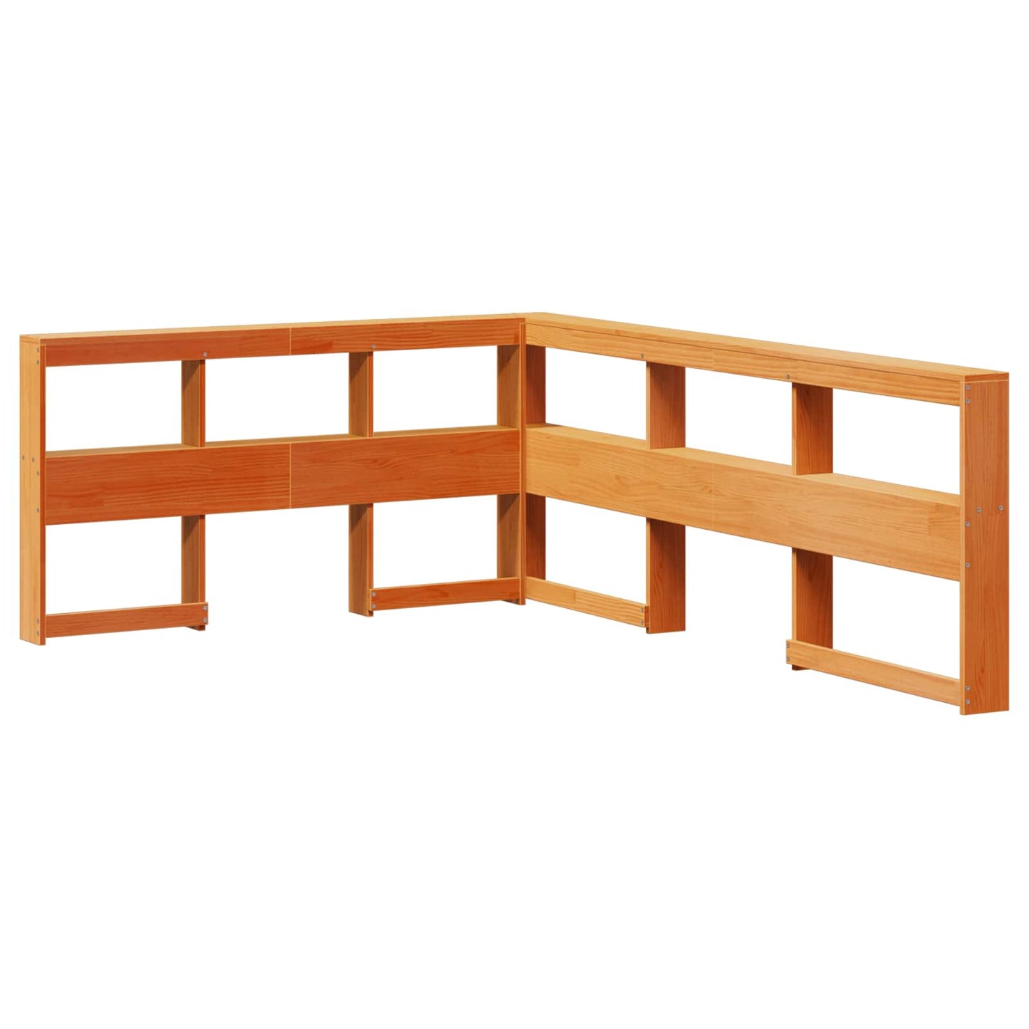 Bookcase Bed 2 pcs Wax Brown 200 x 160 cm Solid Pine Wood