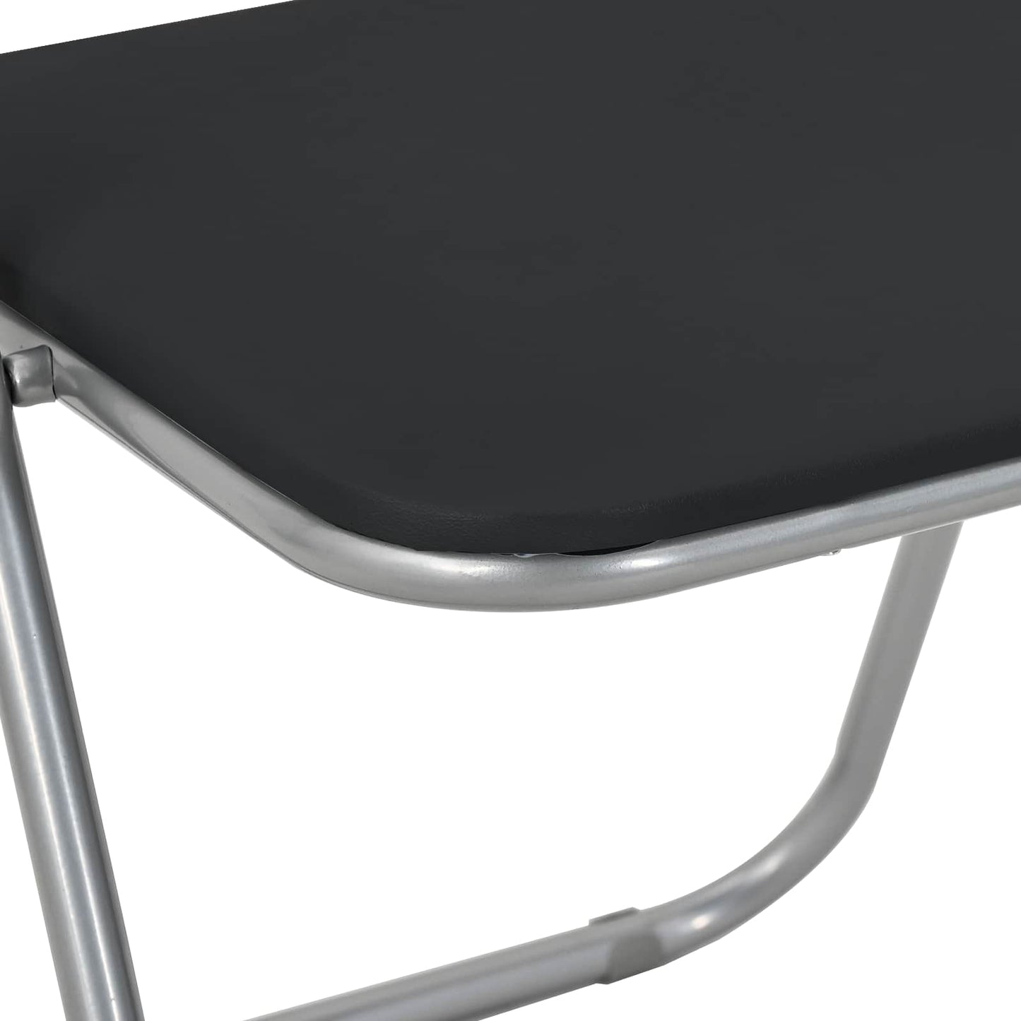 Folding Chair 2 pcs Black and Grey 48 x 43.5 x 81 cm