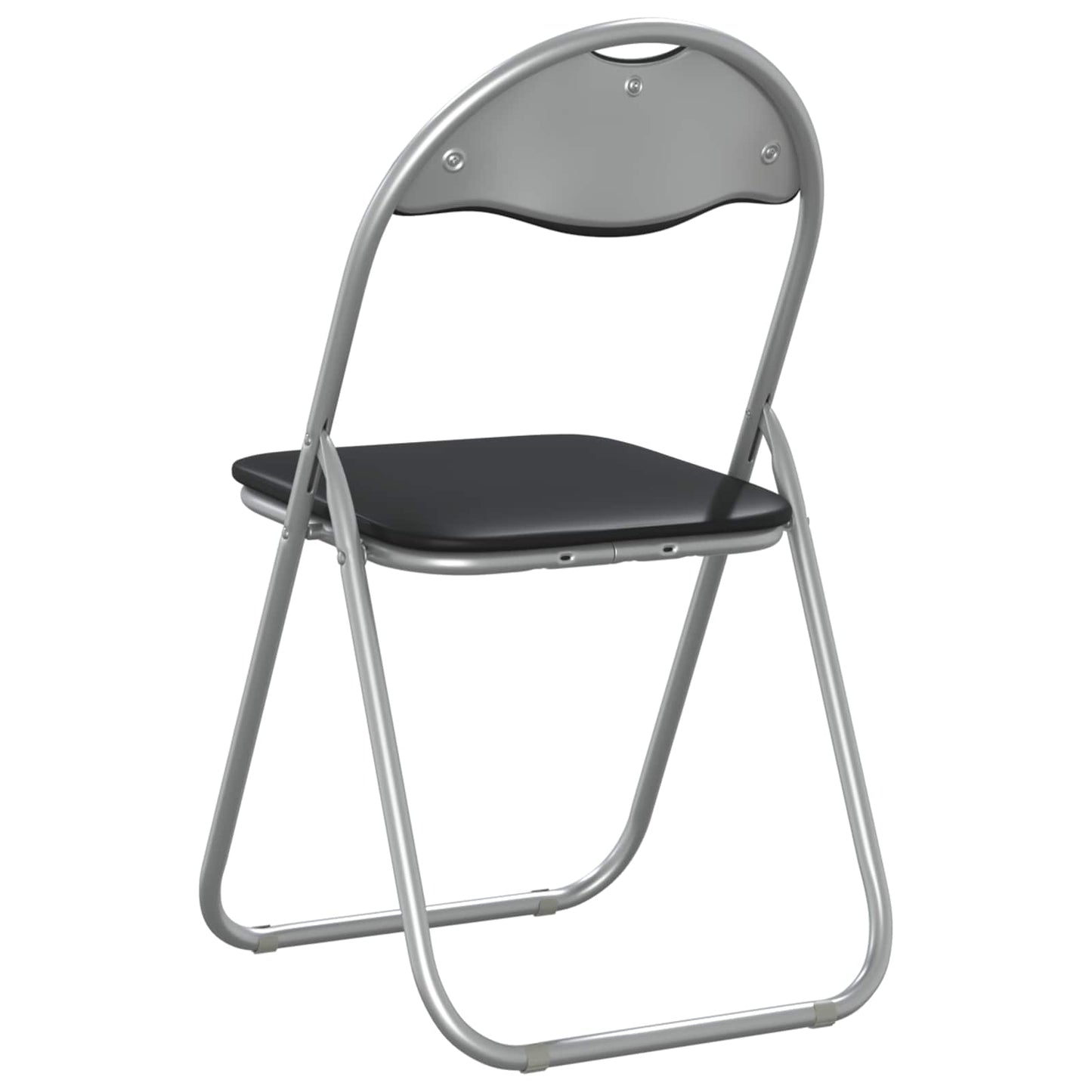 Folding Chair 2 pcs Black and Grey 48 x 43.5 x 81 cm