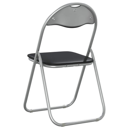Folding Chair 2 pcs Black and Grey 48 x 43.5 x 81 cm