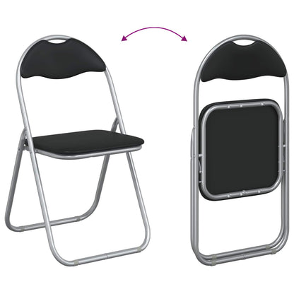 Folding Chair 2 pcs Black and Grey 48 x 43.5 x 81 cm
