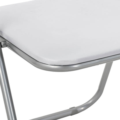 Folding Chair 2 pcs White and Grey 48 x 43.5 x 81 cm