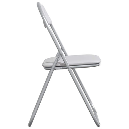 Folding Chair 2 pcs White and Grey 48 x 43.5 x 81 cm