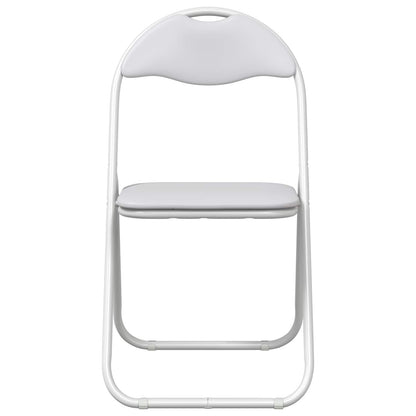Folding Chair 2 pcs White and Grey 48 x 43.5 x 81 cm