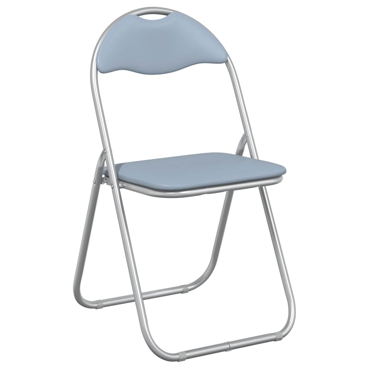 Folding Chair 2 pcs Grey 48 x 43.5 x 81 cm Faux Leather