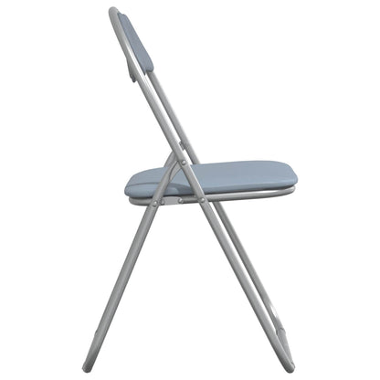 Folding Chair 2 pcs Grey 48 x 43.5 x 81 cm Faux Leather