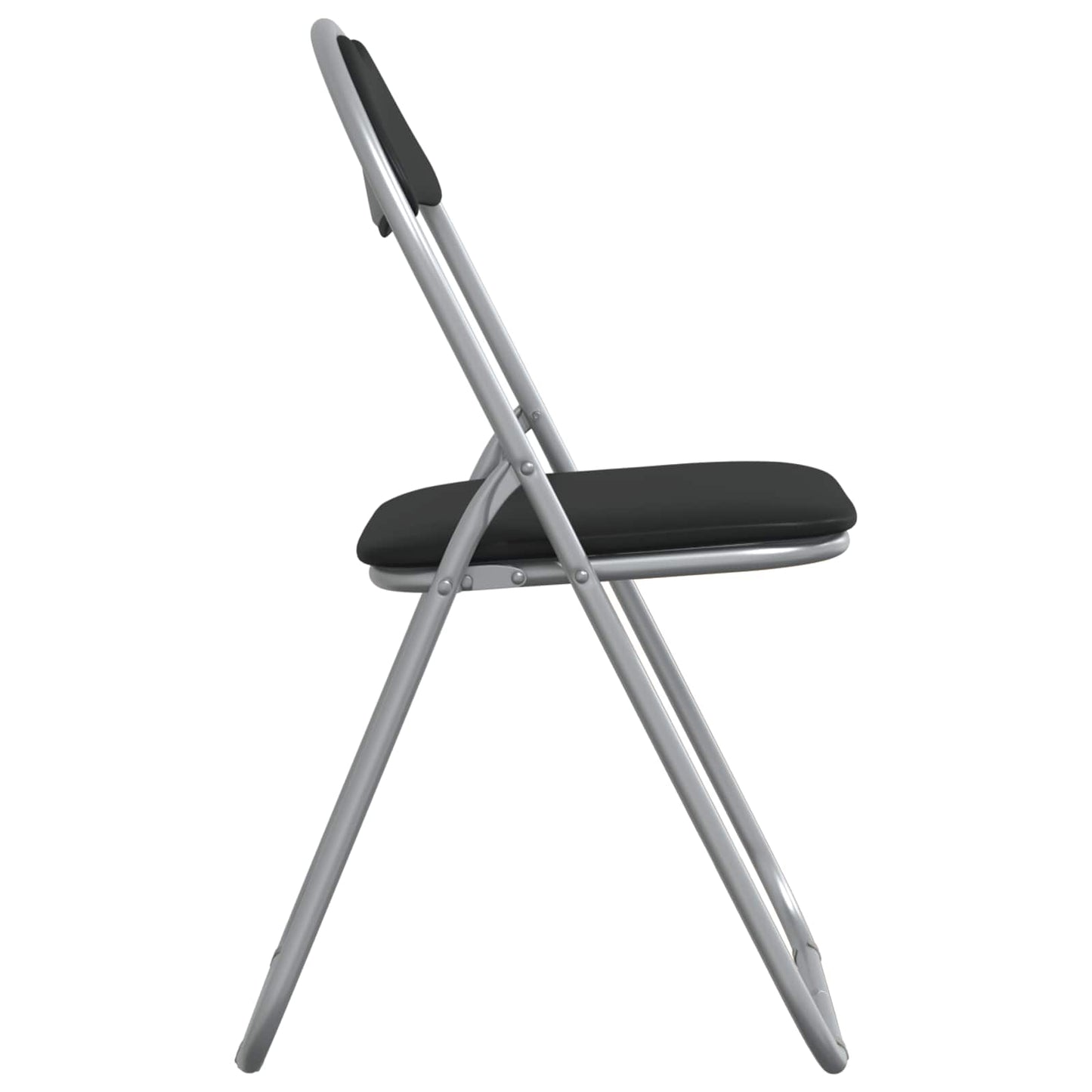 Folding Chair 8 pcs Black and Grey 48 x 43.5 x 81 cm