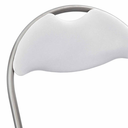 Folding Chair 8 pcs White and Grey 48 x 43.5 x 81 cm
