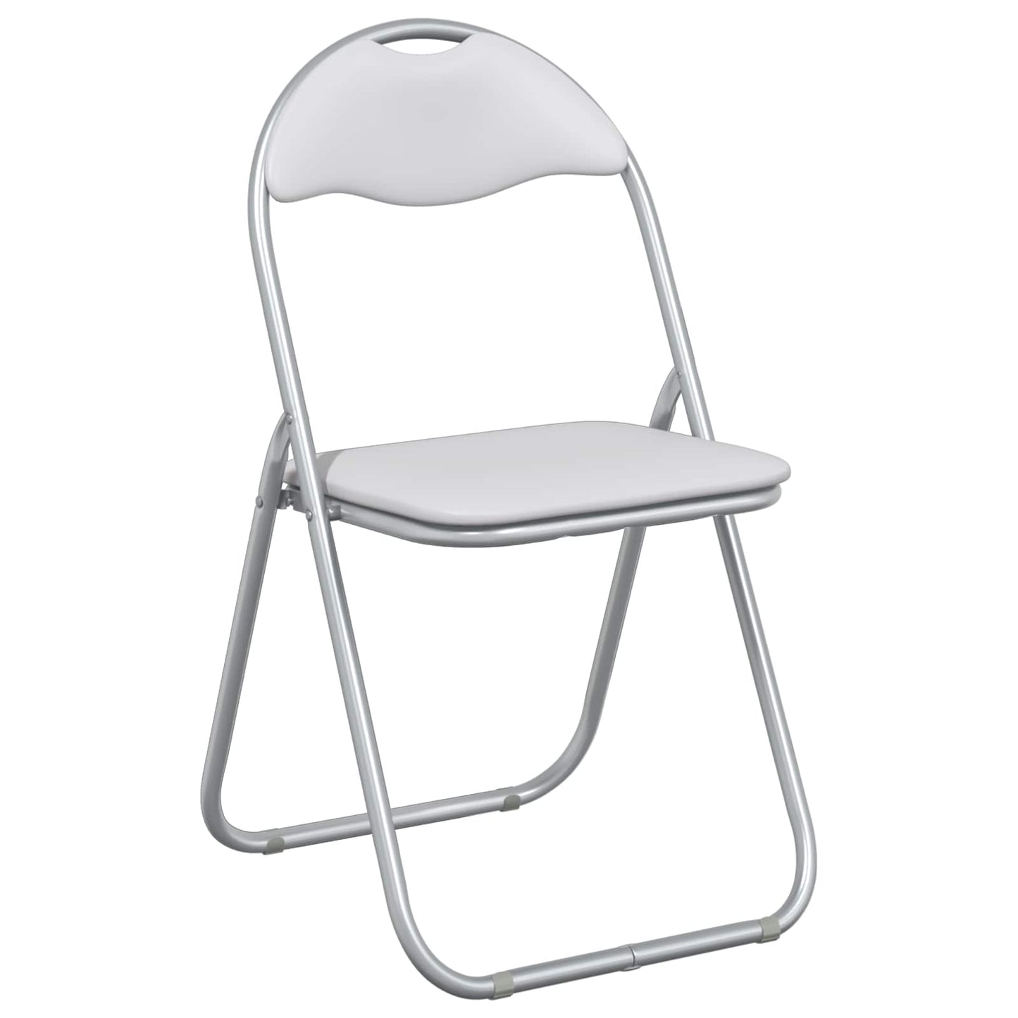 Folding Chair 8 pcs White and Grey 48 x 43.5 x 81 cm