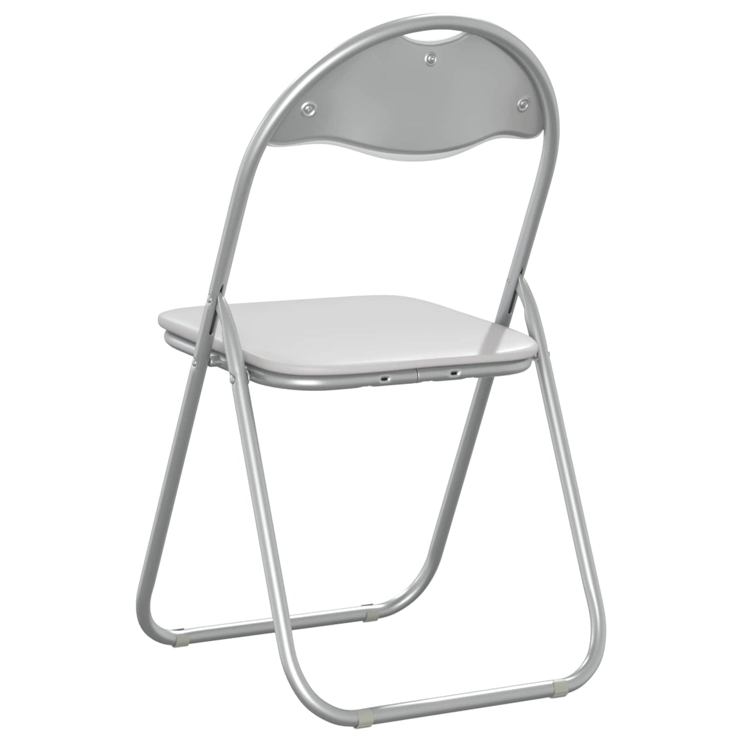 Folding Chair 8 pcs White and Grey 48 x 43.5 x 81 cm