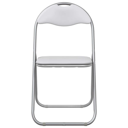 Folding Chair 8 pcs White and Grey 48 x 43.5 x 81 cm