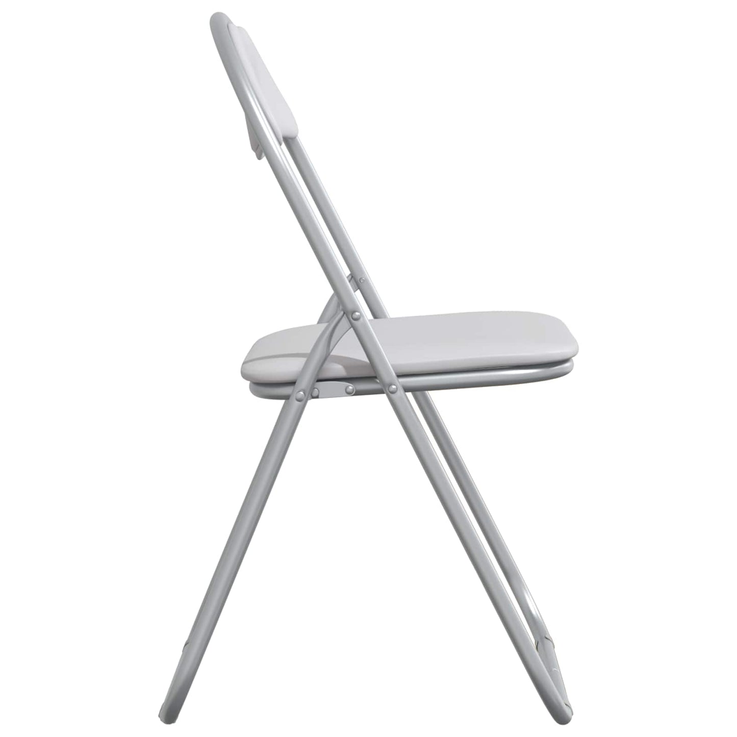 Folding Chair 8 pcs White and Grey 48 x 43.5 x 81 cm