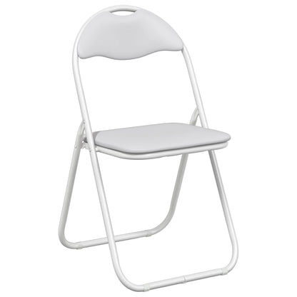 Folding Chair 8 pcs White 48 x 43.5 x 81 cm Faux Leather