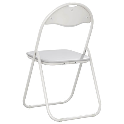Folding Chair 8 pcs White 48 x 43.5 x 81 cm Faux Leather
