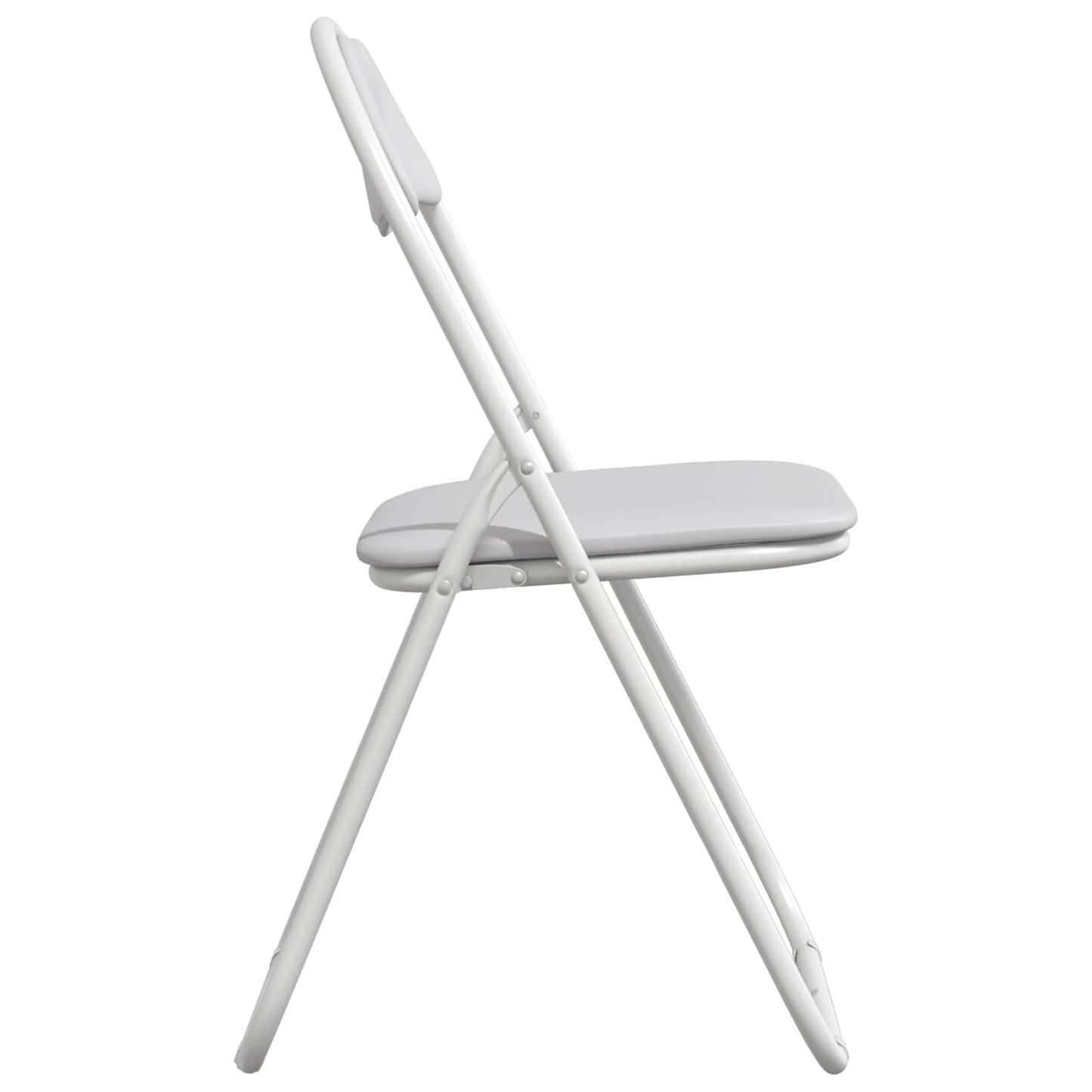Folding Chair 8 pcs White 48 x 43.5 x 81 cm Faux Leather
