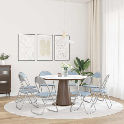Folding Chair 8 pcs Grey 48 x 43.5 x 81 cm Faux Leather