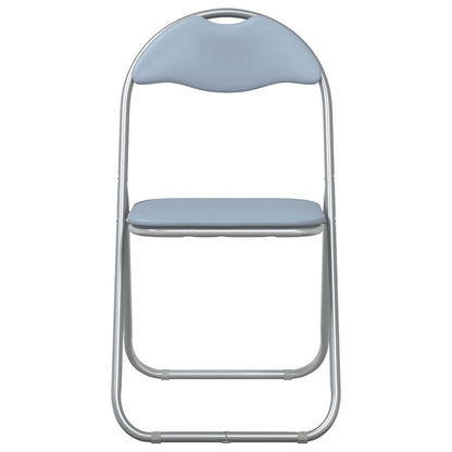 Folding Chair 8 pcs Grey 48 x 43.5 x 81 cm Faux Leather