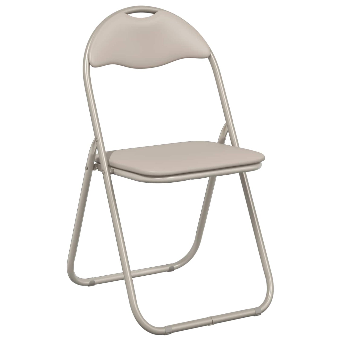 Folding Chair 8 pcs Sand 48 x 43.5 x 81 cm Faux Leather