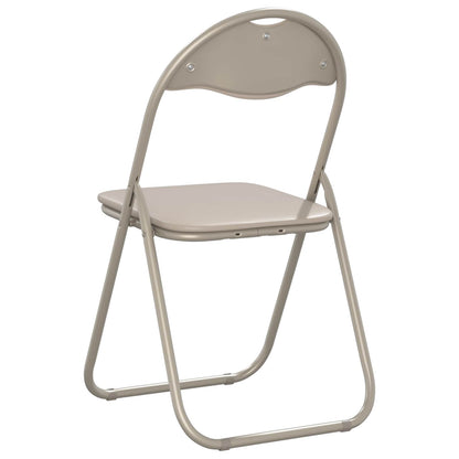 Folding Chair 8 pcs Sand 48 x 43.5 x 81 cm Faux Leather