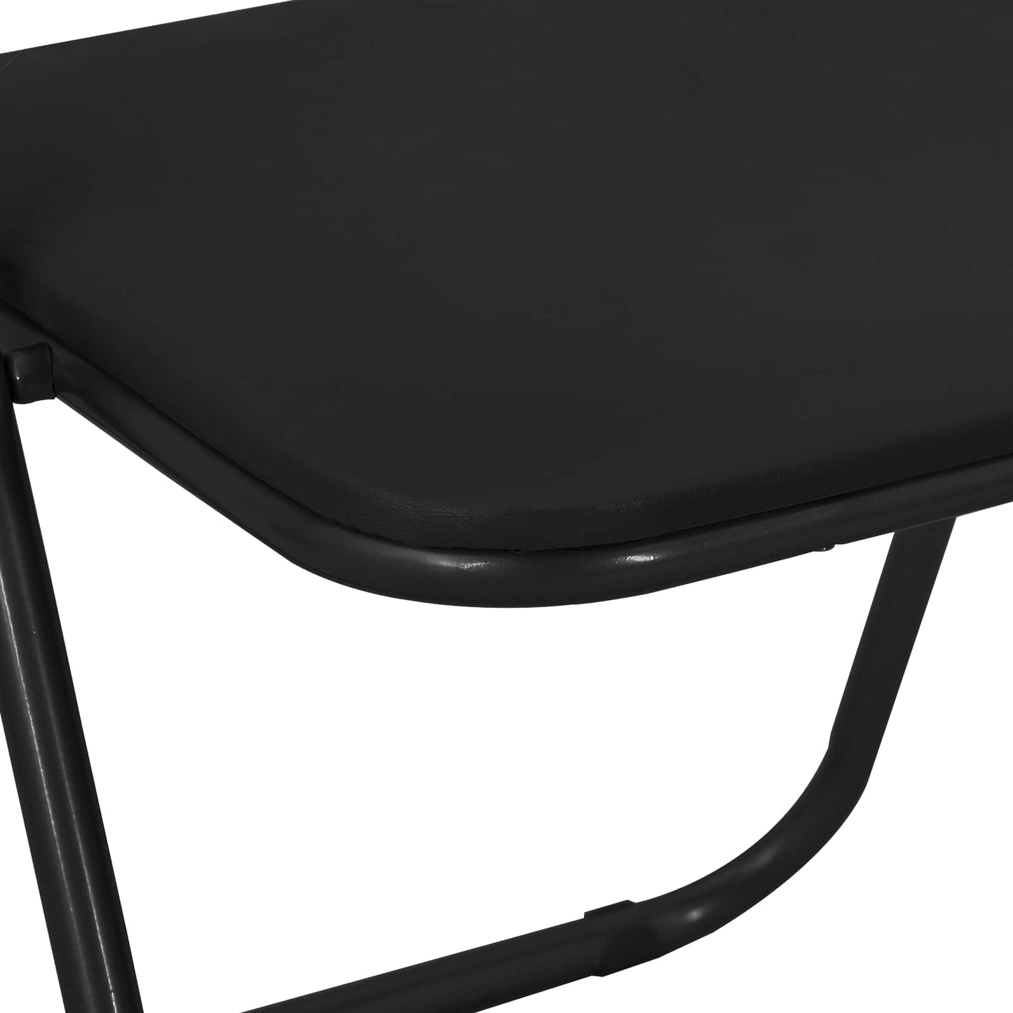 Folding Chair 8 pcs Black 48 x 43.5 x 81 cm Faux Leather