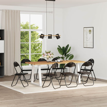 Folding Chair 8 pcs Black 48 x 43.5 x 81 cm Faux Leather