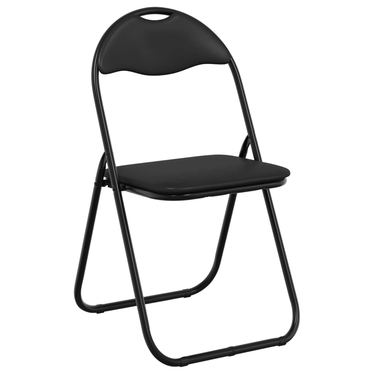 Folding Chair 8 pcs Black 48 x 43.5 x 81 cm Faux Leather
