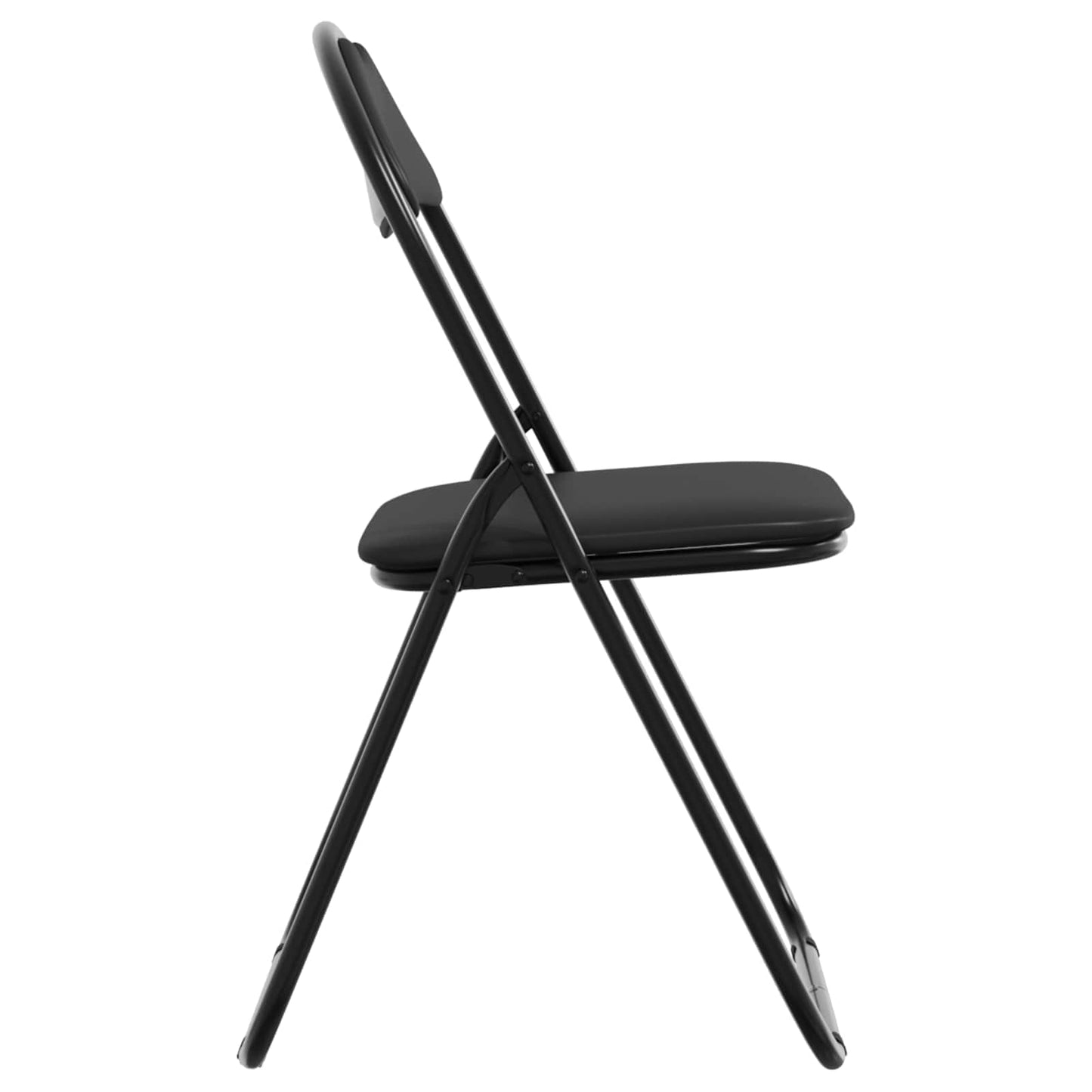 Folding Chair 8 pcs Black 48 x 43.5 x 81 cm Faux Leather