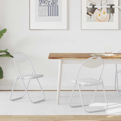 Folding Chair 2 pcs White 48 x 43.5 x 81 cm Faux Leather
