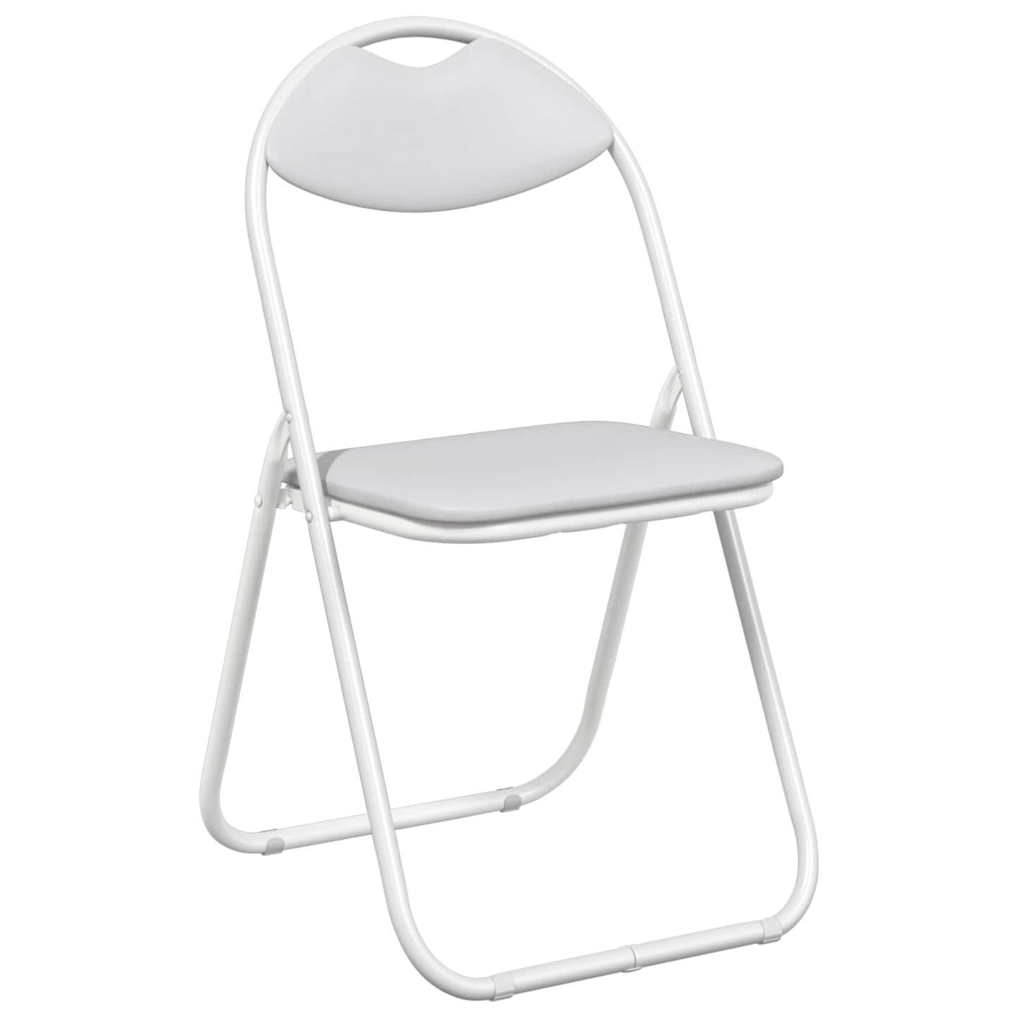 Folding Chair 2 pcs White 48 x 43.5 x 81 cm Faux Leather