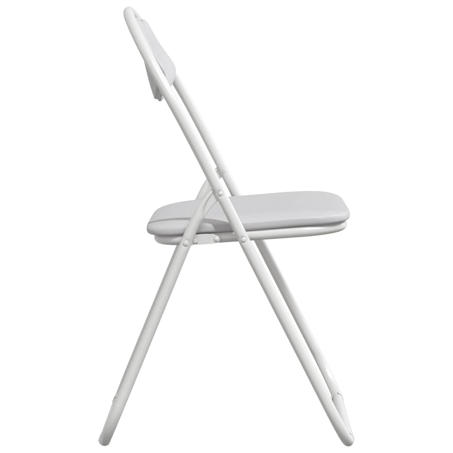 Folding Chair 2 pcs White 48 x 43.5 x 81 cm Faux Leather