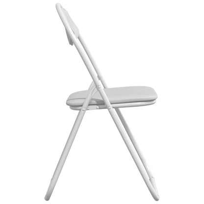 Folding Chair 2 pcs White 48 x 43.5 x 81 cm Faux Leather
