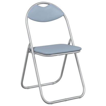Folding Chair 2 pcs Grey 48 x 43.5 x 81 cm Faux Leather