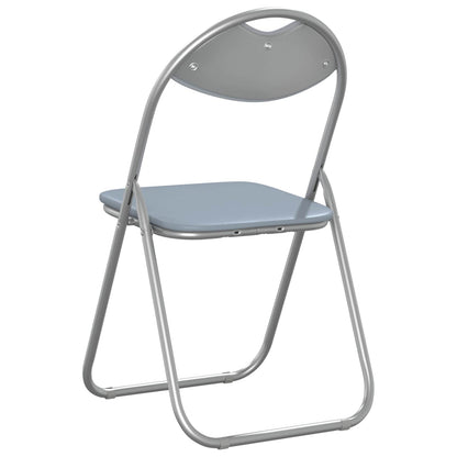 Folding Chair 2 pcs Grey 48 x 43.5 x 81 cm Faux Leather
