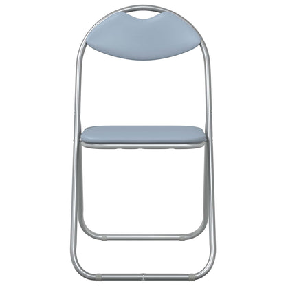 Folding Chair 2 pcs Grey 48 x 43.5 x 81 cm Faux Leather