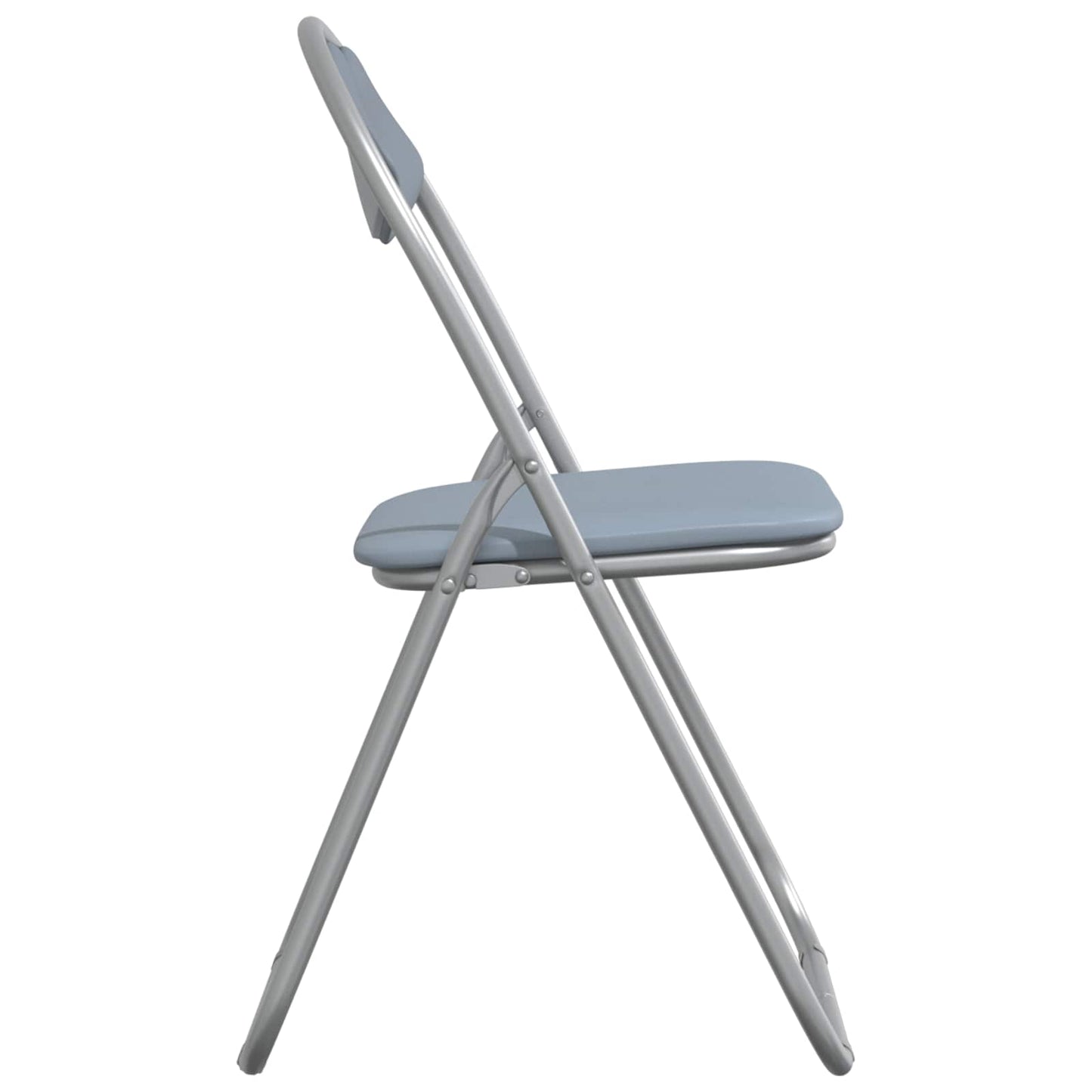 Folding Chair 2 pcs Grey 48 x 43.5 x 81 cm Faux Leather