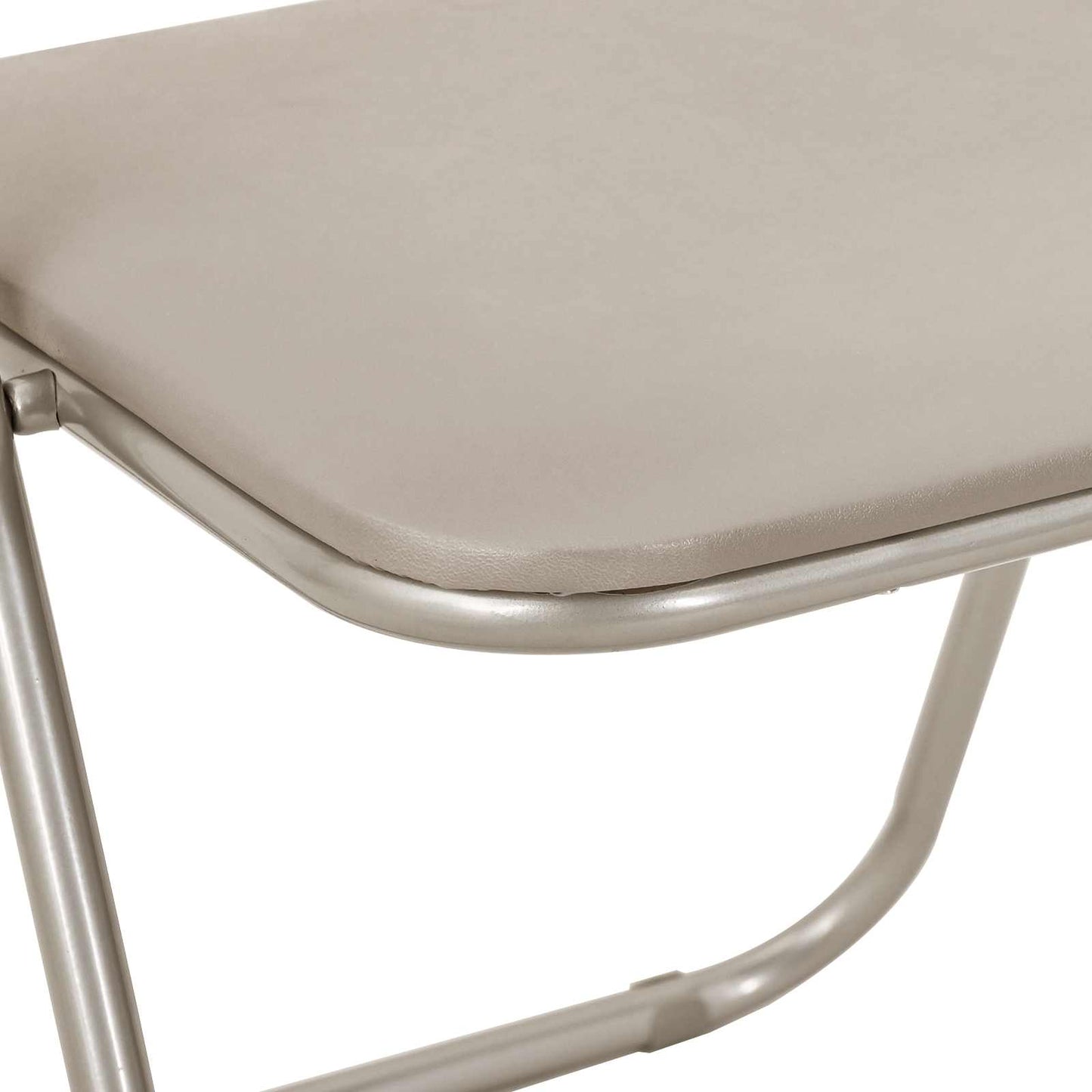 Folding Chair 2 pcs Sand 48 x 43.5 x 81 cm Faux Leather