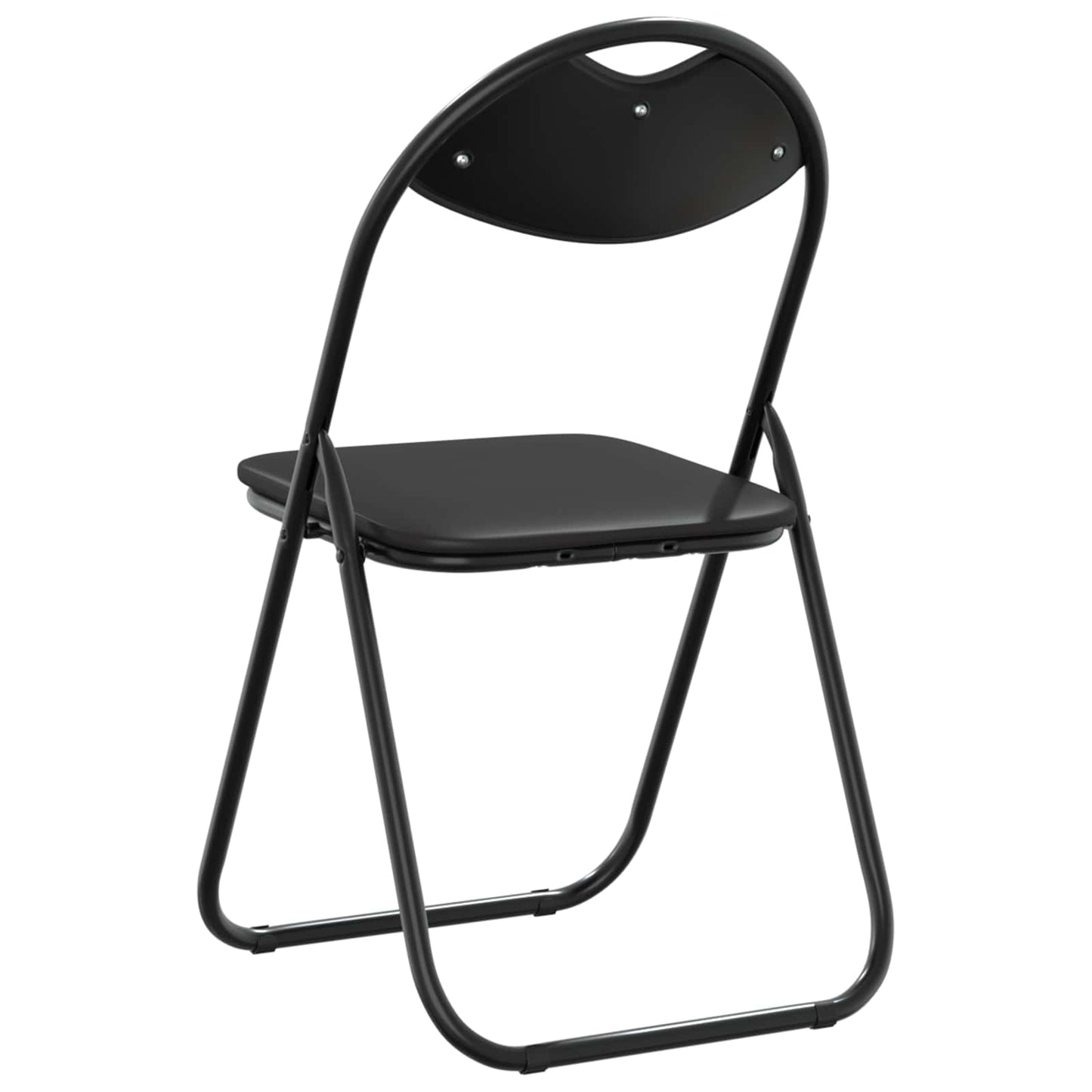 Folding Chair 2 pcs Black 48 x 43.5 x 81 cm Faux Leather