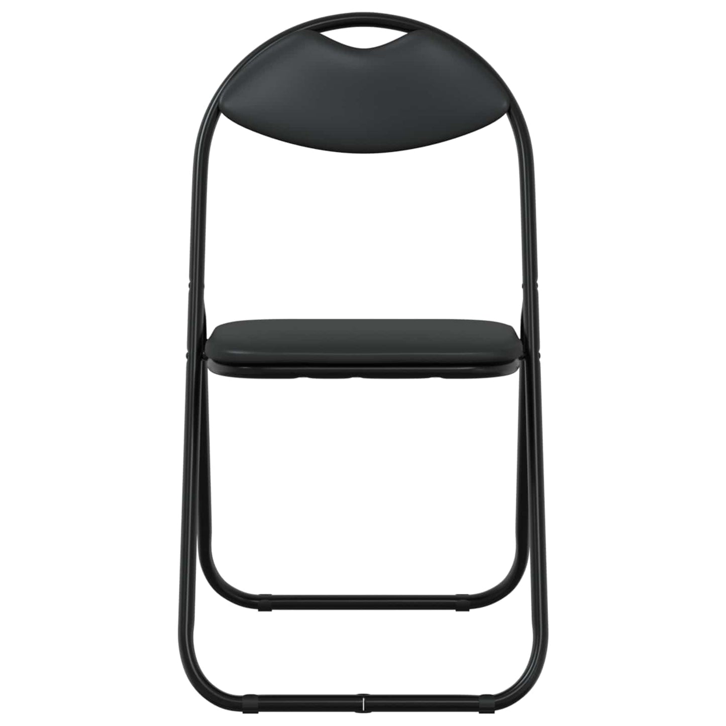 Folding Chair 2 pcs Black 48 x 43.5 x 81 cm Faux Leather