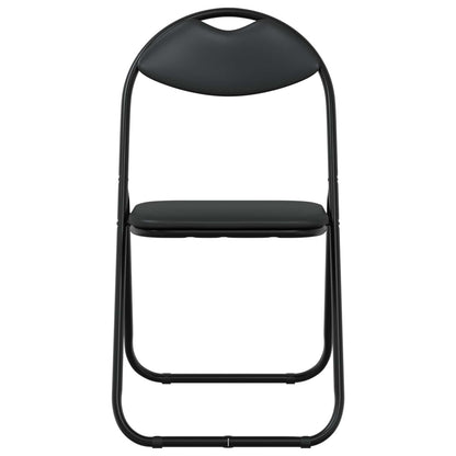 Folding Chair 2 pcs Black 48 x 43.5 x 81 cm Faux Leather