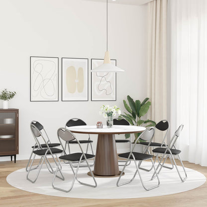 Folding Chair 8 pcs Black and Grey 48 x 43.5 x 81 cm