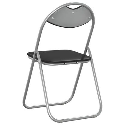 Folding Chair 8 pcs Black and Grey 48 x 43.5 x 81 cm