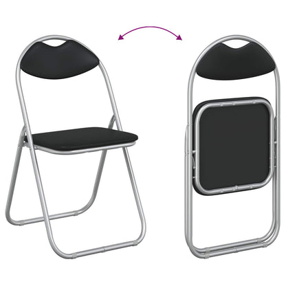 Folding Chair 8 pcs Black and Grey 48 x 43.5 x 81 cm