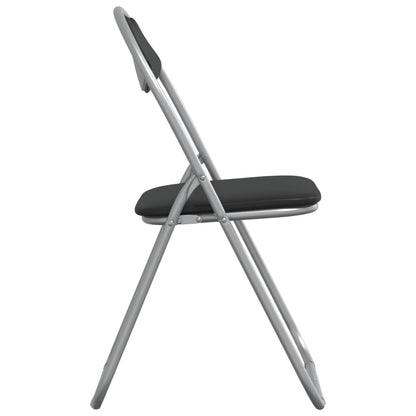 Folding Chair 8 pcs Black and Grey 48 x 43.5 x 81 cm