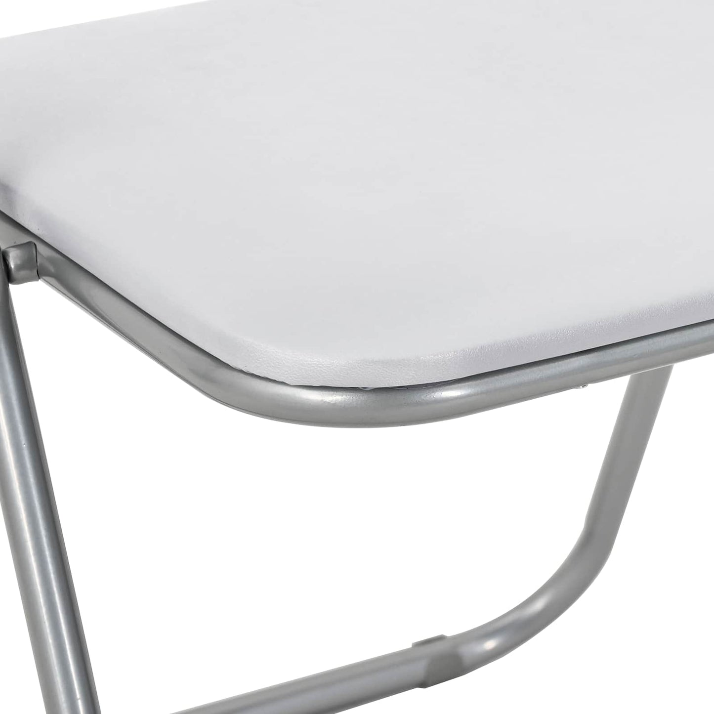 Folding Chair 8 pcs White and Grey 48 x 43.5 x 81 cm