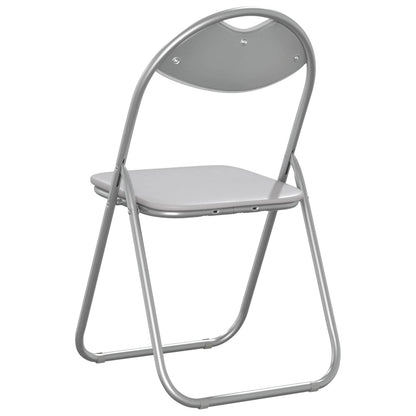 Folding Chair 8 pcs White and Grey 48 x 43.5 x 81 cm