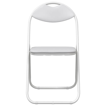 Folding Chair 8 pcs White 48 x 43.5 x 81 cm Faux Leather