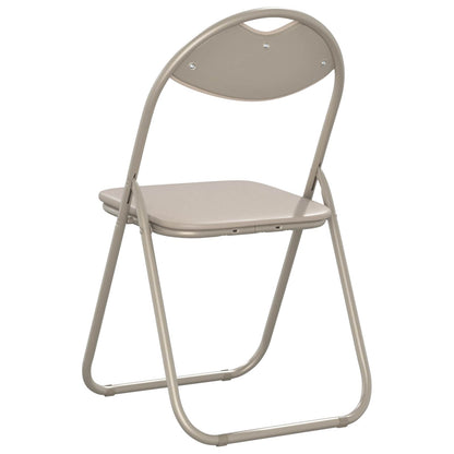 Folding Chair 8 pcs Sand 48 x 43.5 x 81 cm Faux Leather