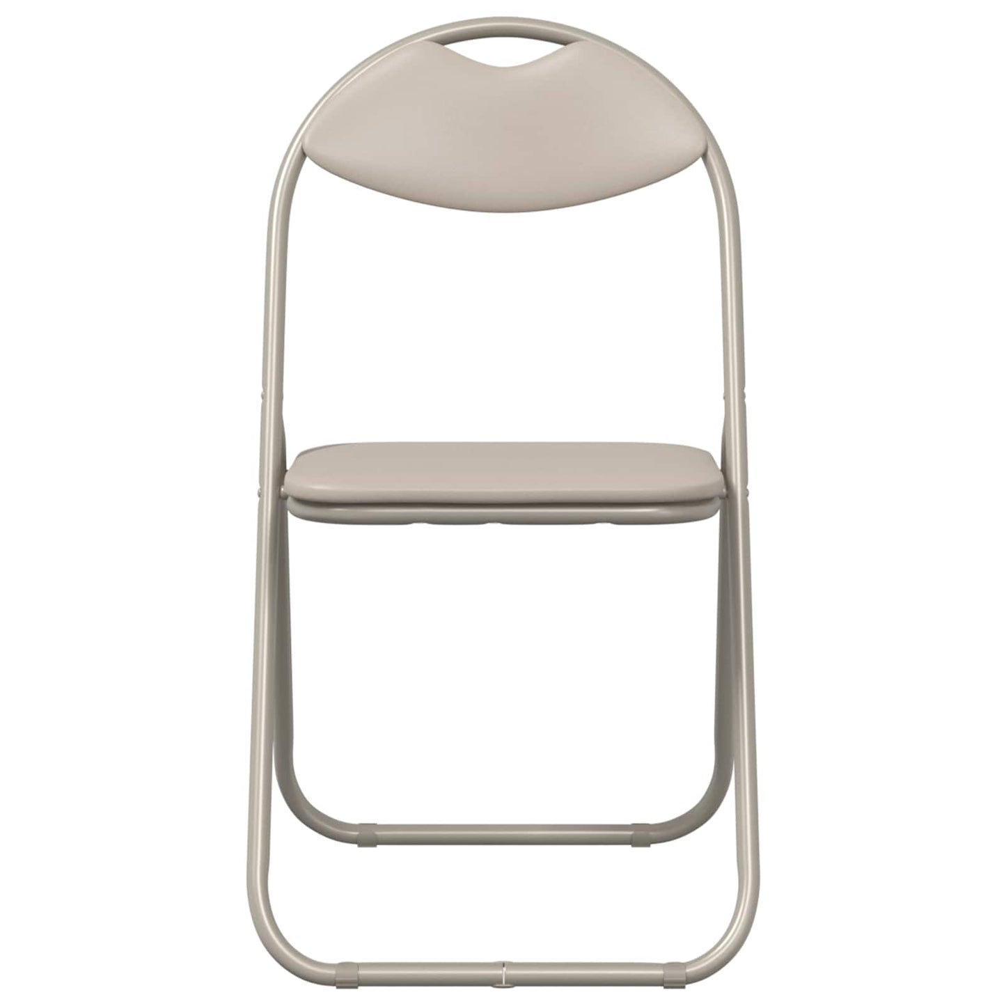 Folding Chair 8 pcs Sand 48 x 43.5 x 81 cm Faux Leather